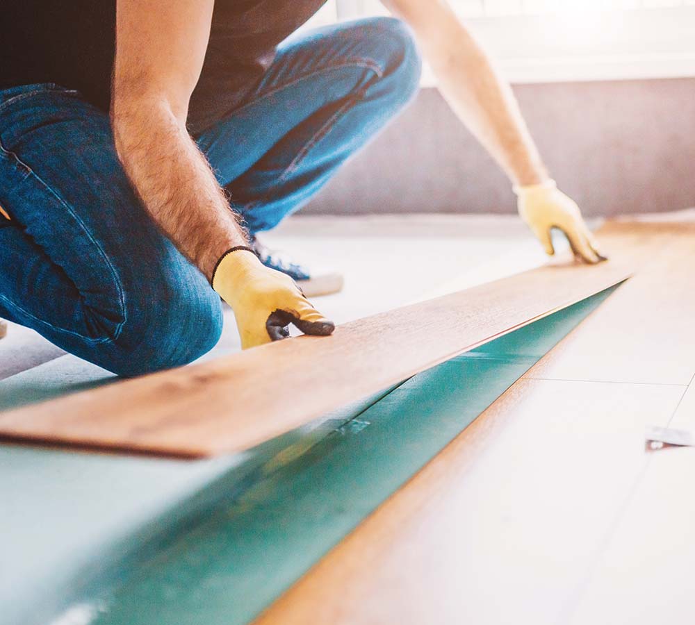 Verlegung neuer Bodenbelag