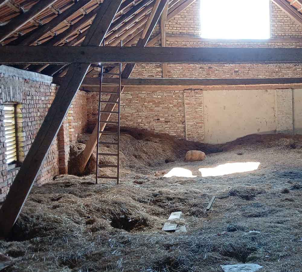 Sanierungsbedürftiger Dachboden